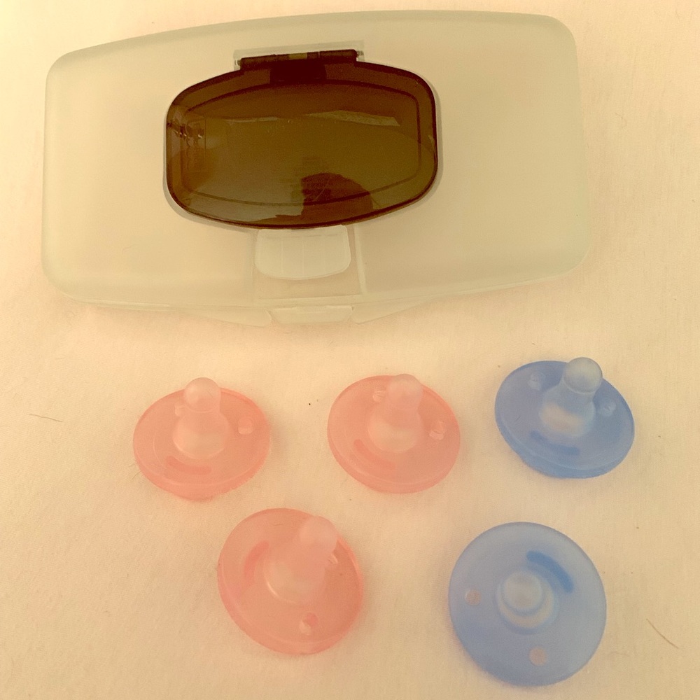 Wipes container and Avent pacifiers